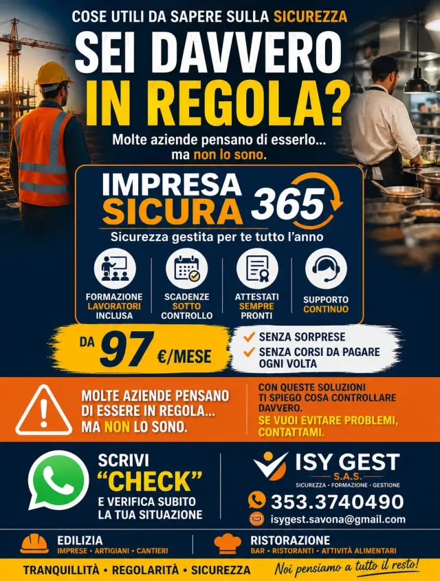 ISY GEST S.A.S. - Corsi di sicurezza sul lavoro a Savona (5)