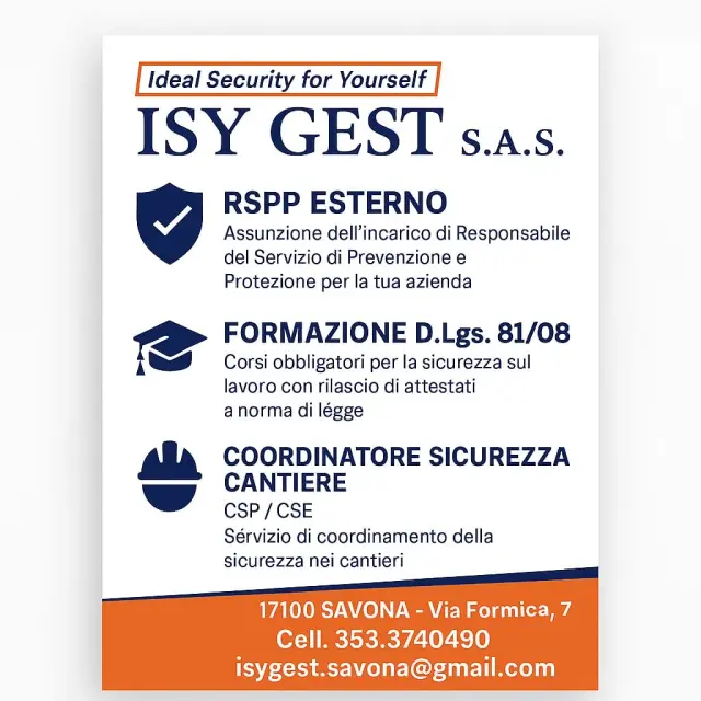 ISY GEST S.A.S. - Corsi di sicurezza sul lavoro a Savona (2)