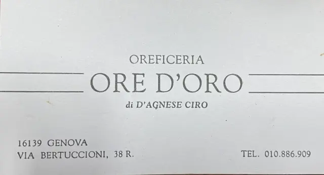 Ore D'oro - Gioielleria a Genova